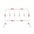 丰稚 铁马护栏 公路施工移动式围挡 警示隔离栏1500x1000mm白色贴红膜（带铁板）