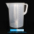 级透明加厚耐高温耐酸碱PP塑料量杯 烧杯 三角量杯 锥形杯 5000ml加厚量杯