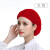 曌月可洗头套厂工作帽夏季女透气网帽车间防掉发餐饮厨房包头帽子 大红网帽1个装