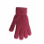 劳保佳 针织手套 毛线加绒手套 冬季保暖手套 保暖 防寒手套 劳保手套 暗红色 3双装
