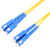 单模双芯双头光纤跳线SC-SC 3M5米10/15/20/25/30米 大方头尾纤 黄色_单模双芯SC-SC 10m