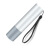 圣菲火便携铝合金手电筒伸缩变焦强光cob工作灯led充电小手电 变焦银色(小彩盒+USB线)