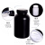 垒固   塑料大口圆瓶 HDPE高密度聚乙烯分装瓶黑色避光  黑色大口50ml