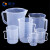 固乡 透明量杯带刻度杯 高硼硅塑料计量杯 50/250/500毫升测量杯1000/2000/5000容量杯（2000ml）