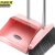 京洲实邦 粉色两件套 扫把簸箕套装软毛扫帚卫生间多用刮水 JZSB-8023
