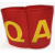 现货QC QA红袖标袖章定做安全员袖章斜纹面料网印圆形袖套可定制 QA
