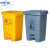 适用中环力安 废物垃圾桶医院用利器盒加厚黄色医院诊所脚踏 87L