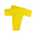 丰稚 重载型5S管理地贴 目视化标记耐磨型 地面定位标贴 T型10片装/包 黄色
