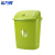 希万辉 户外环卫垃圾桶商用塑料摇盖果皮箱 【40L绿色有盖】XWH0222