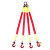 巨力索具合成纤维吊装带四腿组合索具1吨1米/套