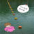 定制高强度塑料浮球ABS双耳加筋圆型航道设施警示水上划赛道渔网浮标 直径15x22cm椭圆型(红白黄蓝)