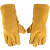 海斯迪克 电焊手套长款牛皮加厚 焊工防火星手套黄色33CM （5双）