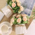 盛世泰堡仿真花假花盆栽陶瓷小花瓶干花花束餐厅客厅装饰摆件粉色18cm