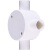 臻工品 三通圆接线盒-带盖 PVC电工套管配件 白色 65*40/3/dn25 单位:个