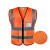 羿科（AEGLE）反光衣背心多口袋工地施工马甲荧光环卫交通安全工作服[10件起售] 橙色 均码