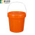康迪普 PP塑料桶胶桶涂料化工油漆包装桶塑料桶圆桶小桶工业分装商用桶 3L 橙色