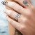 APM Monaco新品银白色星月珍珠戒指 小众设计指环个性食指戒指女 手饰 58码
