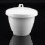 稳斯坦 WLL0181 陶瓷坩埚 耐火耐高温带盖弧形坩埚 化学实验工具 坩埚200ml（1个）