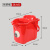 洗拖把桶单桶榨水车地拖桶老式拖把洗地桶墩布挤水篮清洁桶 红色