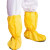 沁度防化鞋套防耐酸碱化学品 防滑防水PVC靴套危化品车间液体防护 黄色(1双) 均码