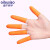 爱不释手 硅胶手指套一次性护甲护手劳保透明防滑指套 橙色止滑 300个 L/大号