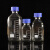 企业分装试剂学校实验室方便携带透明耐用易清洗刻度清晰方形瓶刻度瓶蓝盖玻璃瓶螺口瓶 500ml