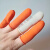 指套100个麻点颗粒防滑橙色白色乳胶橡胶耐磨加厚劳保工业手指套 黑色光面加厚大号L(100个)