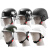 防暴头盔钢盔M88头盔德式带面罩头盔安全帽保安防护头盔 加厚款钢琴黑带面罩德式盔(防暴
