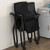 NX-折叠椅轻便椅带轮滑轮座椅 黑色折叠