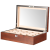 朗派手表收纳盒高档实木表箱10位腕表收藏盒展示盒带锁家用手表盒子 【10表位】棕色木纹+哑光烤漆
