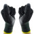 海斯迪克 HK-784 黑色涂掌手套 浸胶涂胶手套 pu涂层尼龙13针涤纶防滑防护手套 S码