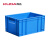 库达塑料周转箱物流箱物流周转箱蓝色全新料加厚物料塑料周转箱可带盖 蓝色 500-250A周转箱 355x410x260mm
