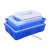 定制塑胶盆收纳箱塑料浅盘长方形周转箱托盘加厚物流盒储物箱 4号蓝 方盘