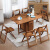 沃购（WOCLE）北欧实木餐桌 现代家具简约伸缩可折叠6人餐桌餐厅中小户型饭桌 深可可色 餐桌 1300*860*765