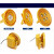 举焊工业led防爆灯仓库厂房隔爆型加油站专用灯泡100w隧道射灯投光灯 桔色 小号方50W多颗带