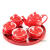 fw中国红色茶具龙凤双喜泡茶壶陶瓷水壶盖碗泡茶器结婚庆新人敬茶壶结婚礼品送人婚庆用品 双喜盖碗一对礼盒装