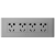 公牛（BULL）118型开关插座面板多孔四位大号暗装二十孔带双控五孔家用12孔灰 十二孔（4位）