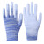 PU涂指涂掌手套劳保耐磨工作尼龙浸涂胶劳动干活薄款胶皮透气 蓝色涂掌手套（24双） L