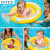 INTEX 59574婴幼儿双层游泳圈坐圈 宝宝座圈 1-2岁水上充气玩具/坐骑 标配送小脚泵