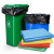 海斯迪克 商用彩色大号垃圾袋 分类袋 加厚塑料平口袋(50个) 80*100cm绿色 HKT-244