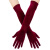 金丝绒长手套晚服礼服百搭长手套不倒绒长手套保暖金丝绒袖套  均 紫红加长65cm