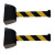 聚远 JUYUAN 塑料挂壁式警戒线全黑壳 黄黑相间带 挂墙隔离带伸缩带排队 5米 1个价