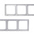 西屋（Westinghouse）开关插座面板多联边框ALF_H55_DG 阿尔法系列 配件类 五位多联边框 峡谷灰