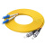 SAMZHE 光纤跳线 LC-FC 单模双芯 黄色 10m G1-LCFC10