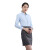 中神盾 V-110  女式衬衫修身韩版职业商务免烫蓝色斜纹衬衣 蓝色斜纹 150-155/S (1-9件价格)
