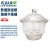 KAIJI LIFE SCIENCES实验室玻璃干燥器白色棕色干燥皿含盖子瓷板化学器皿减压干燥皿 1套 透明内径400mm 