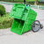 400L保洁车手推塑料环卫垃圾车大号户外垃圾桶市政物业垃圾清运车 绿色 整车（无盖）