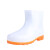 久臻 男式PVC低筒雨鞋黑白牛筋底低帮雨靴防水防油工作水鞋胶鞋 白色 42