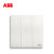 ABB 开关插座 轩致系列/白色/无框/三位双控带灯开关 16AX AF175