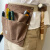 酷奇袋鼠（KUQIDAISHU）帆布加厚工具包腰包布袋多功能小号挂包收纳电工便携维修耐磨木工 灰色加厚帆布工具包